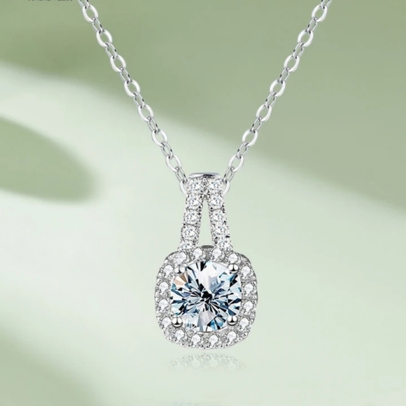Moissanite Jewelry - Certified Stunning 2 Carat Pendant Necklace